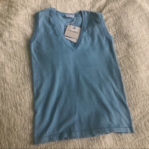 La Perla Silk Soul Bi-Stretch Knit Vest blue XS